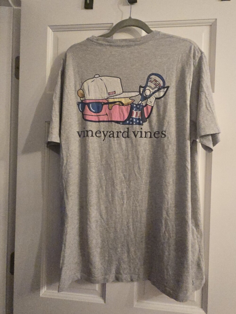 Vineyard Vines Men's Short Sleeve Gray Lacrosse T-Shirt Size M - Picture 2 of 3